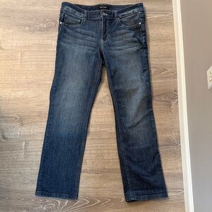White House Black Market Dark Blue Straight Leg Jeans